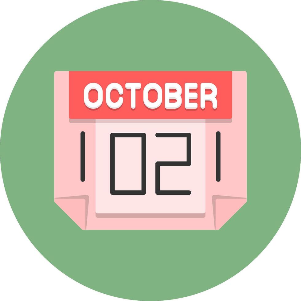 2 October Icon for Creative Projects vector
