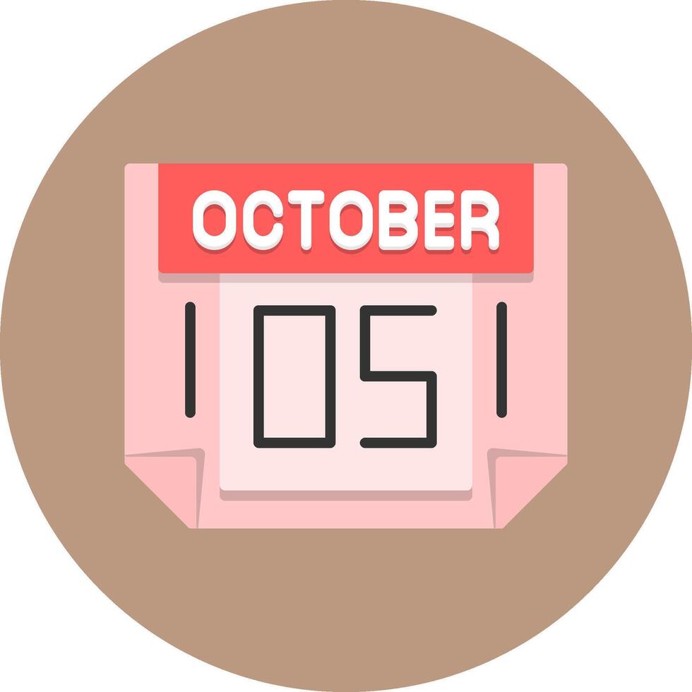 5 October Icon for Creative Projects vector
