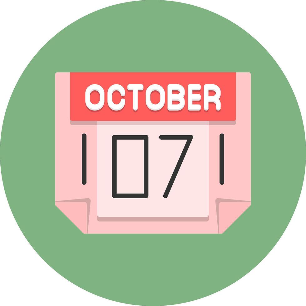 7 October Icon for Creative Projects vector