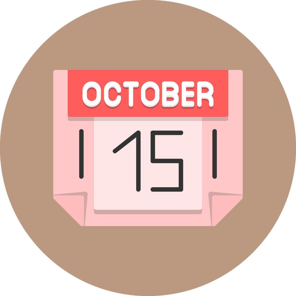 15 October Icon for Creative Projects vector