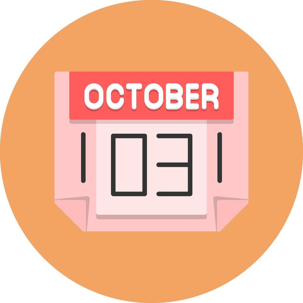 3 October Icon for Creative Projects vector