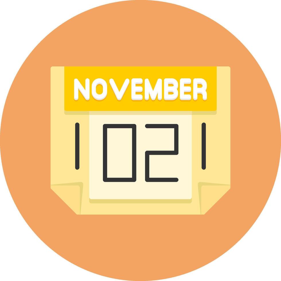 2 November Icon for Creative Projects vector