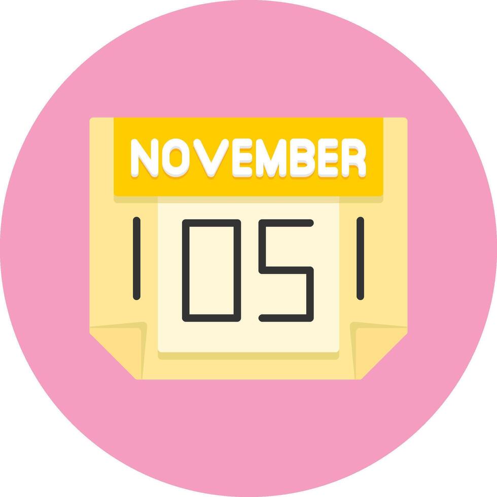 5 November Icon for Creative Projects vector