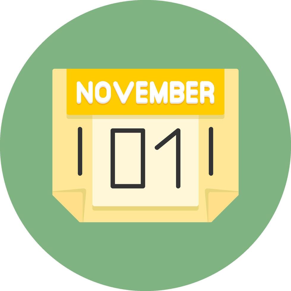 1 November Icon for Creative Projects vector