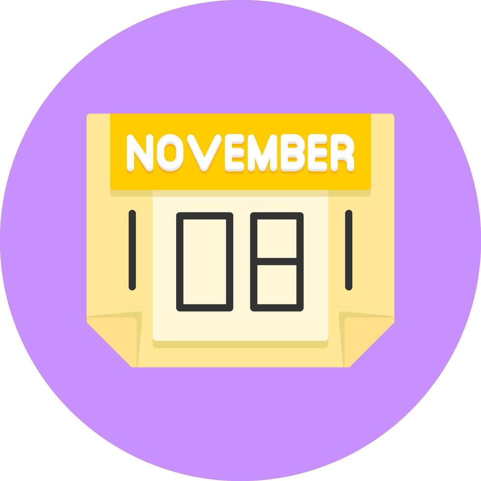 8 November Icon for Creative Projects vector