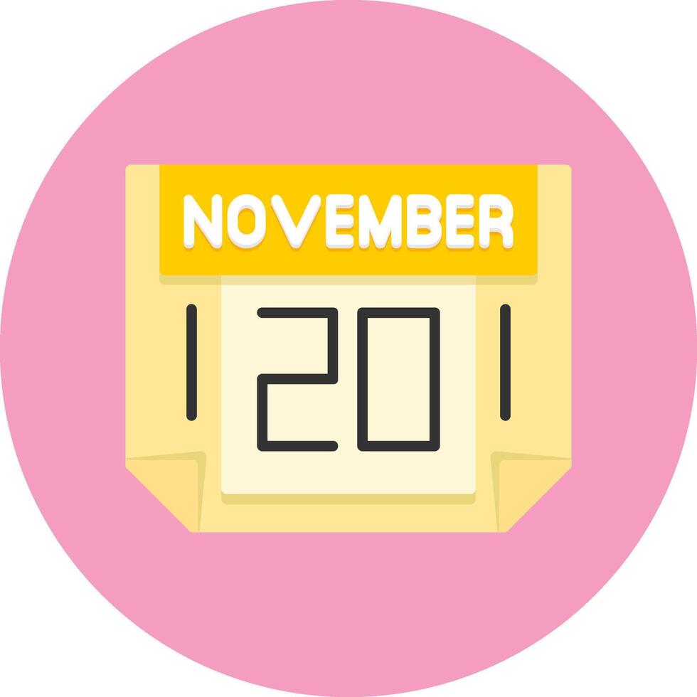 20 November Icon for Creative Projects vector