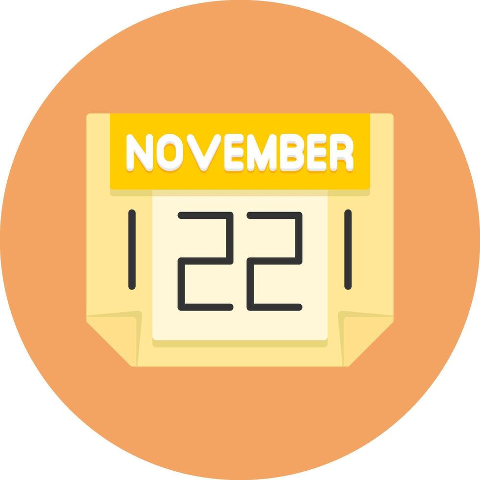 22 November Icon for Creative Projects vector