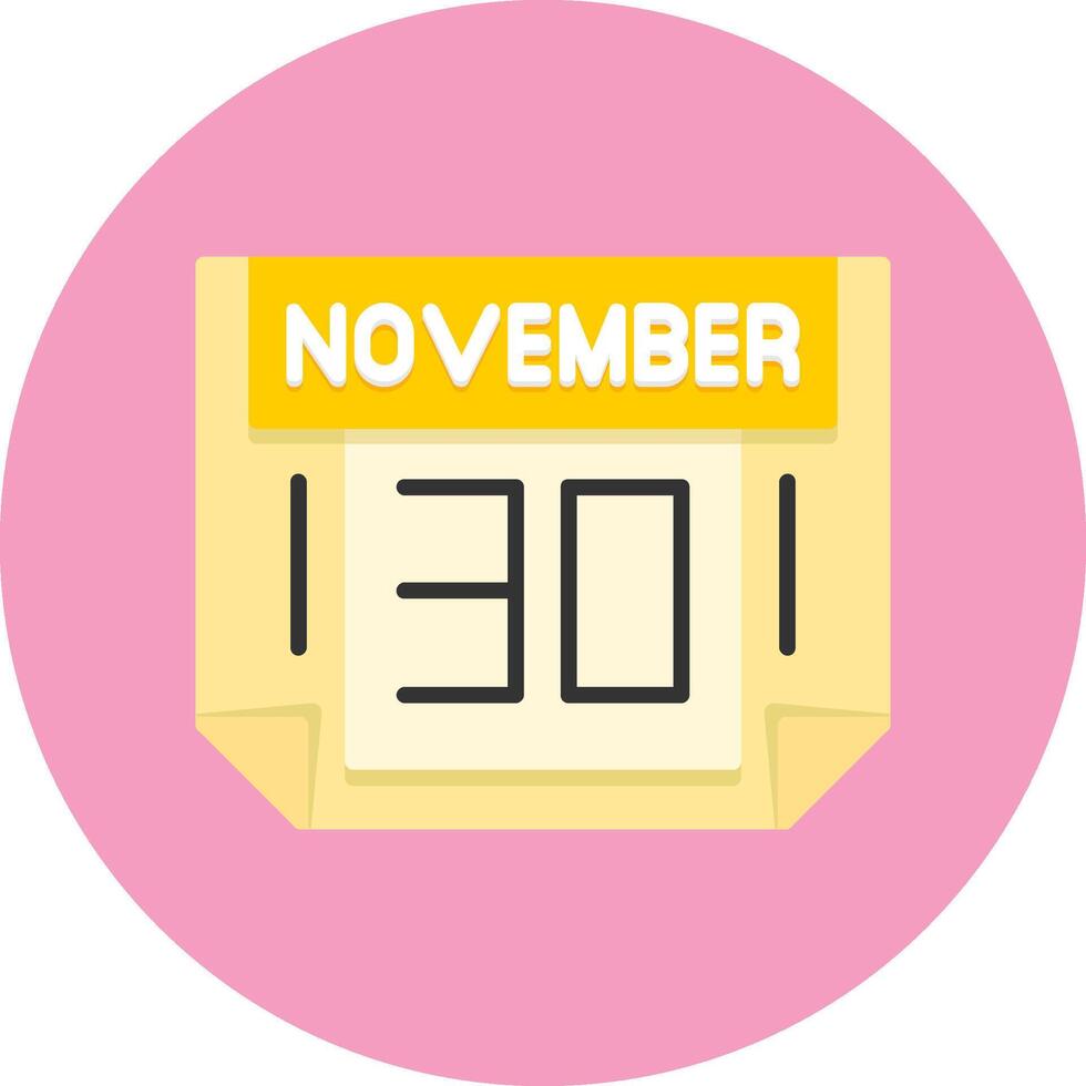 30 November Icon for Creative Projects vector