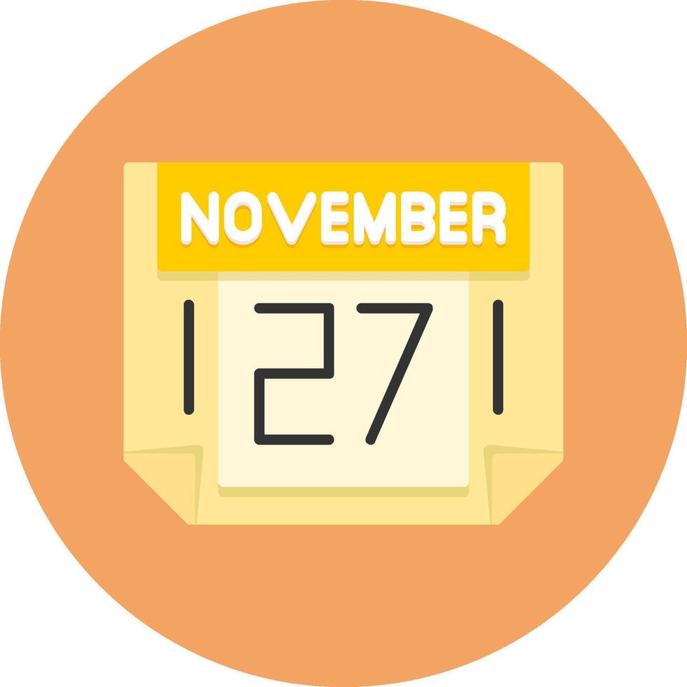 27 November Icon for Creative Projects vector