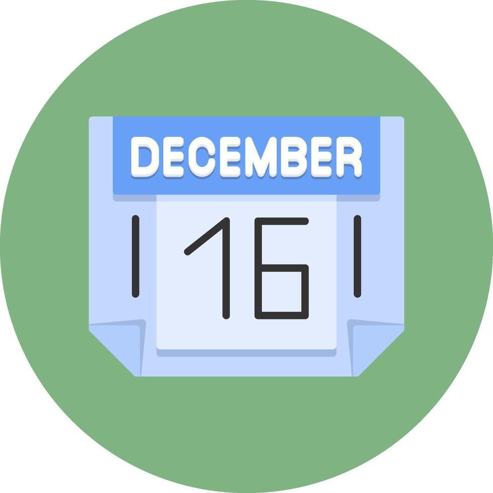 16 December Icon for Creative Projects vector
