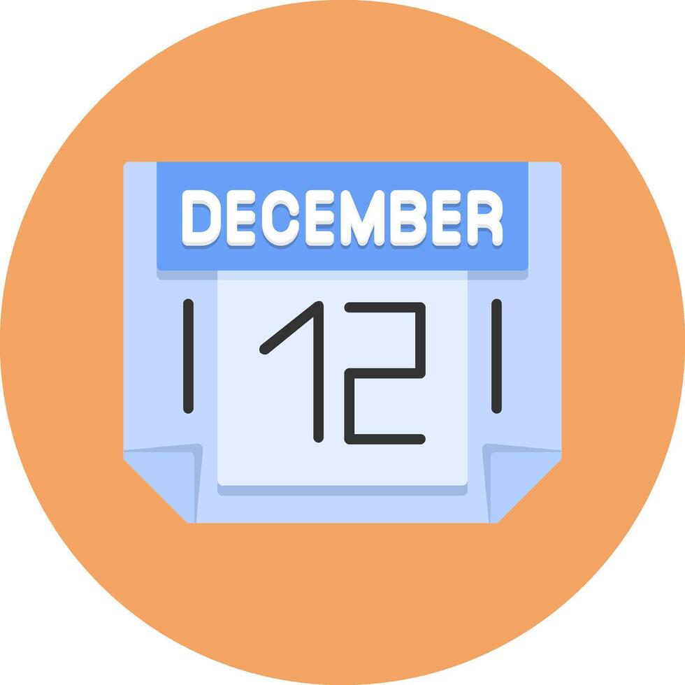12 December Icon for Creative Projects vector