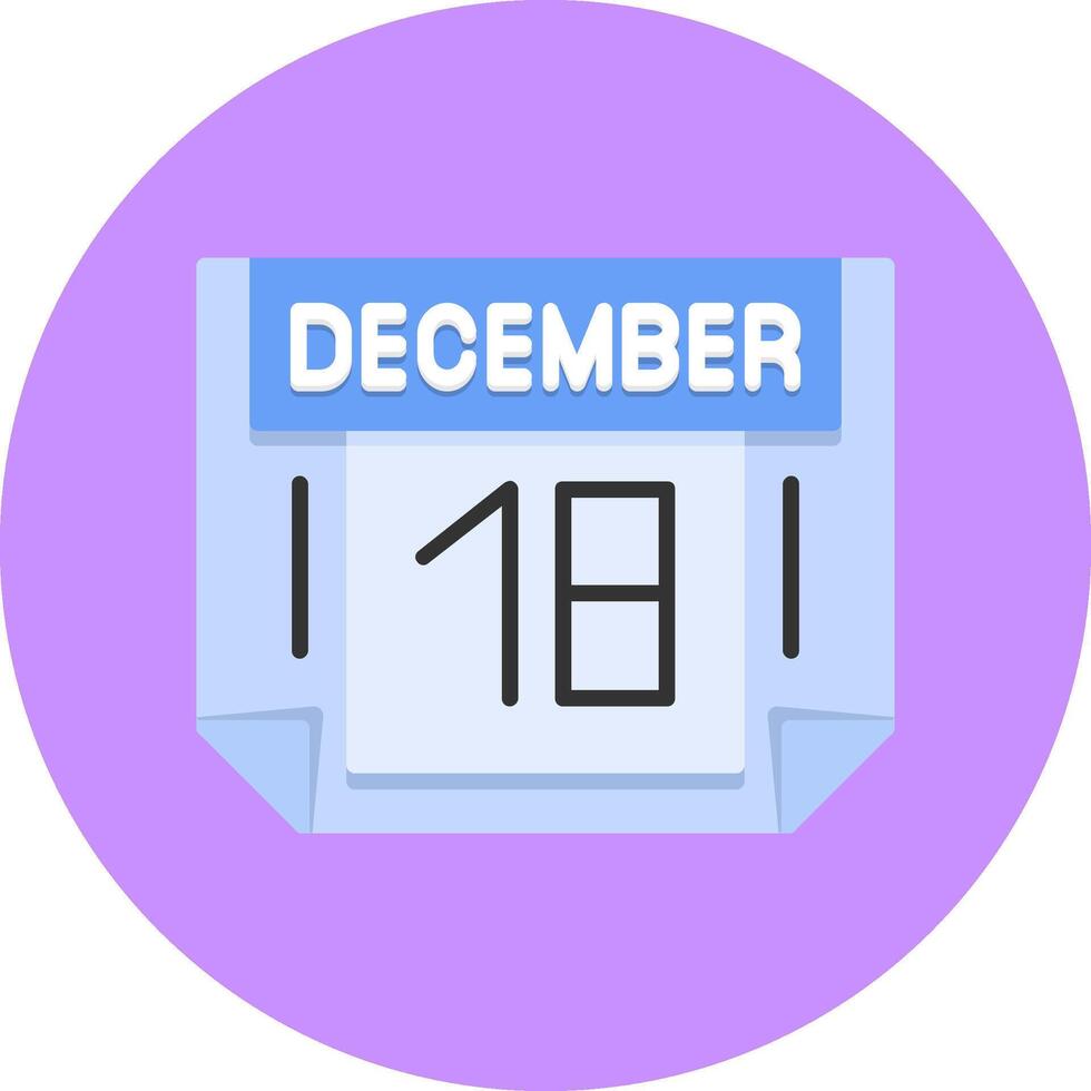18 December Icon for Creative Projects vector