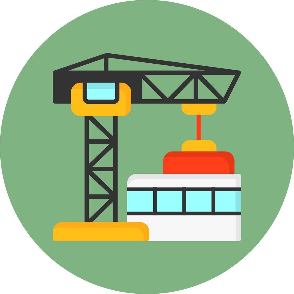 Construction Site Icon for Creative Projects vector