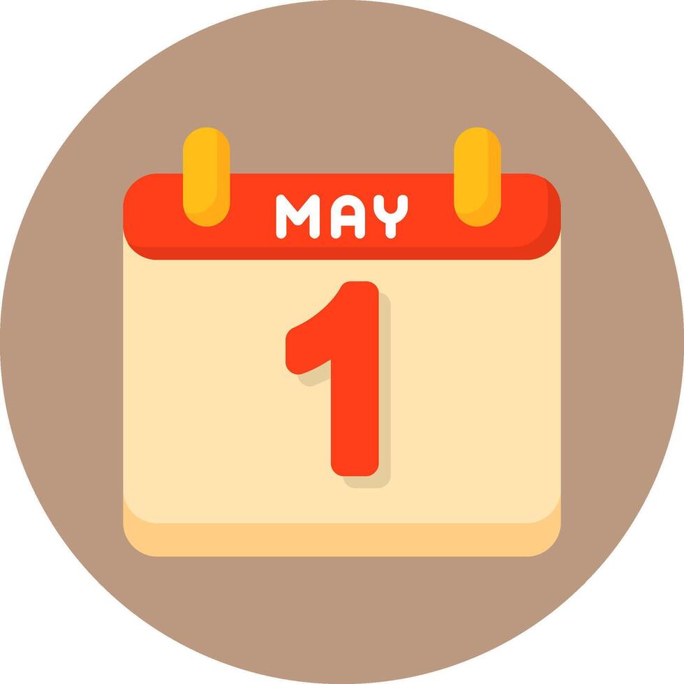 Calendar with May 1st Icon for Creative Projects vector