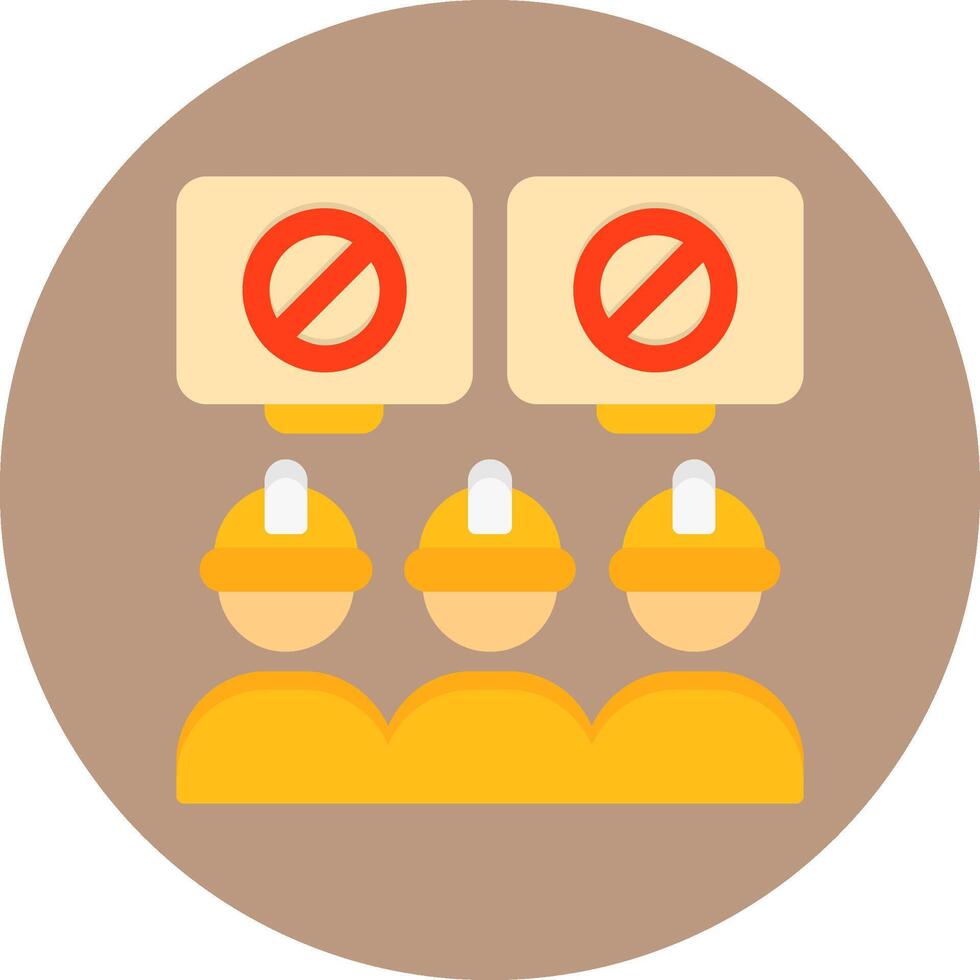 Workers March Icon for Creative Projects vector