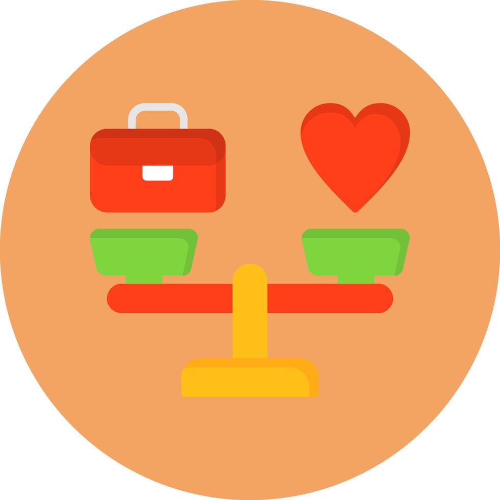 Work Life Balance Icon for Creative Projects vector