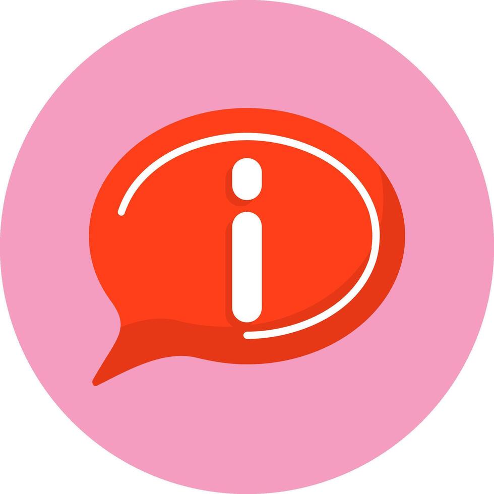 Information Flat Circle Icon vector