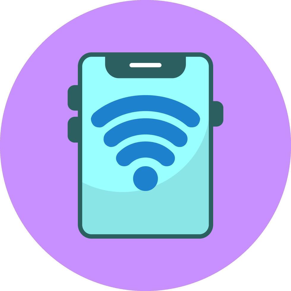 WiFi Flat Circle Icon Style vector