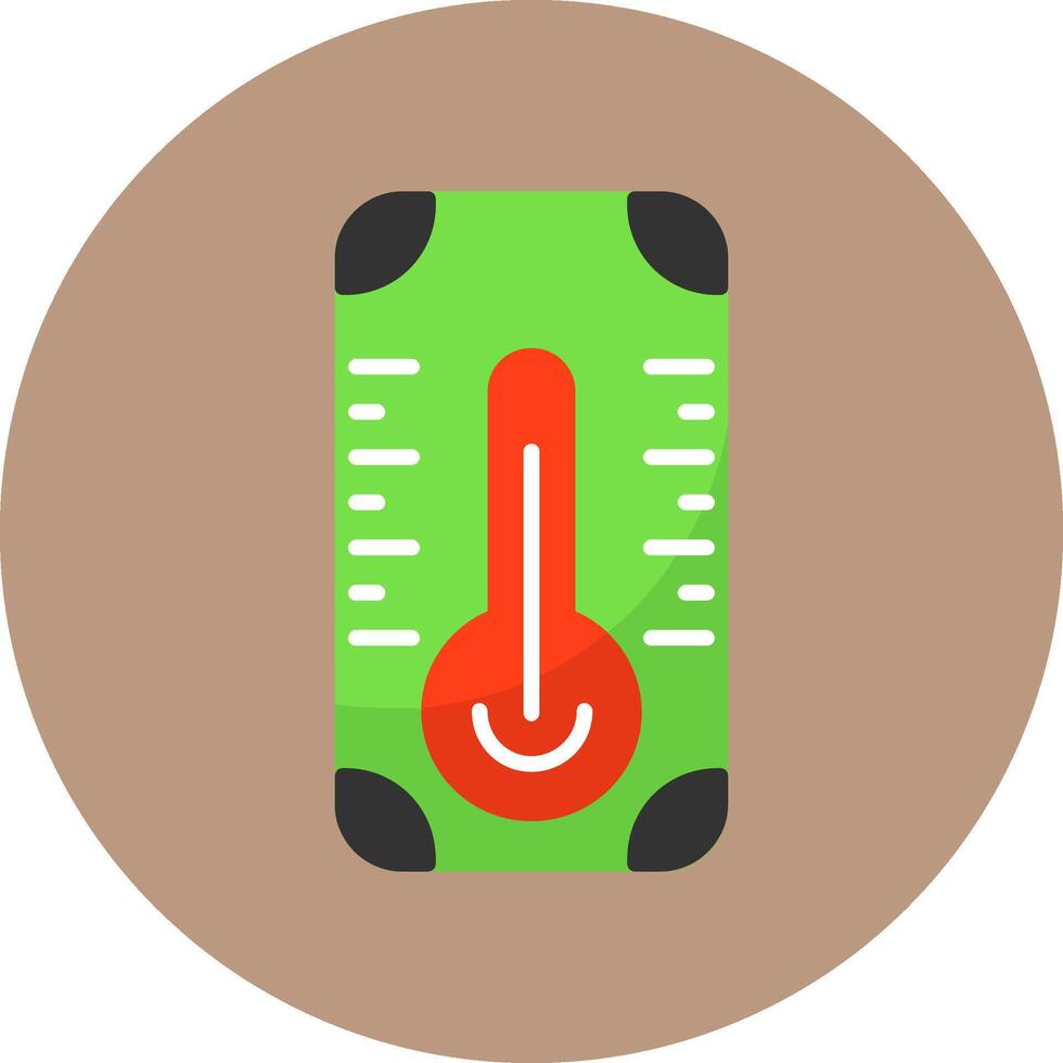 Temperature Flat Circle Style Icon vector