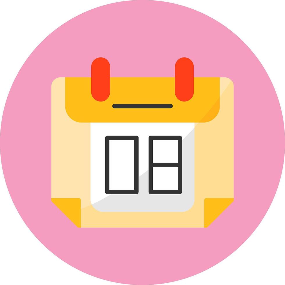 Calendar event Flat Circle Style Icon vector