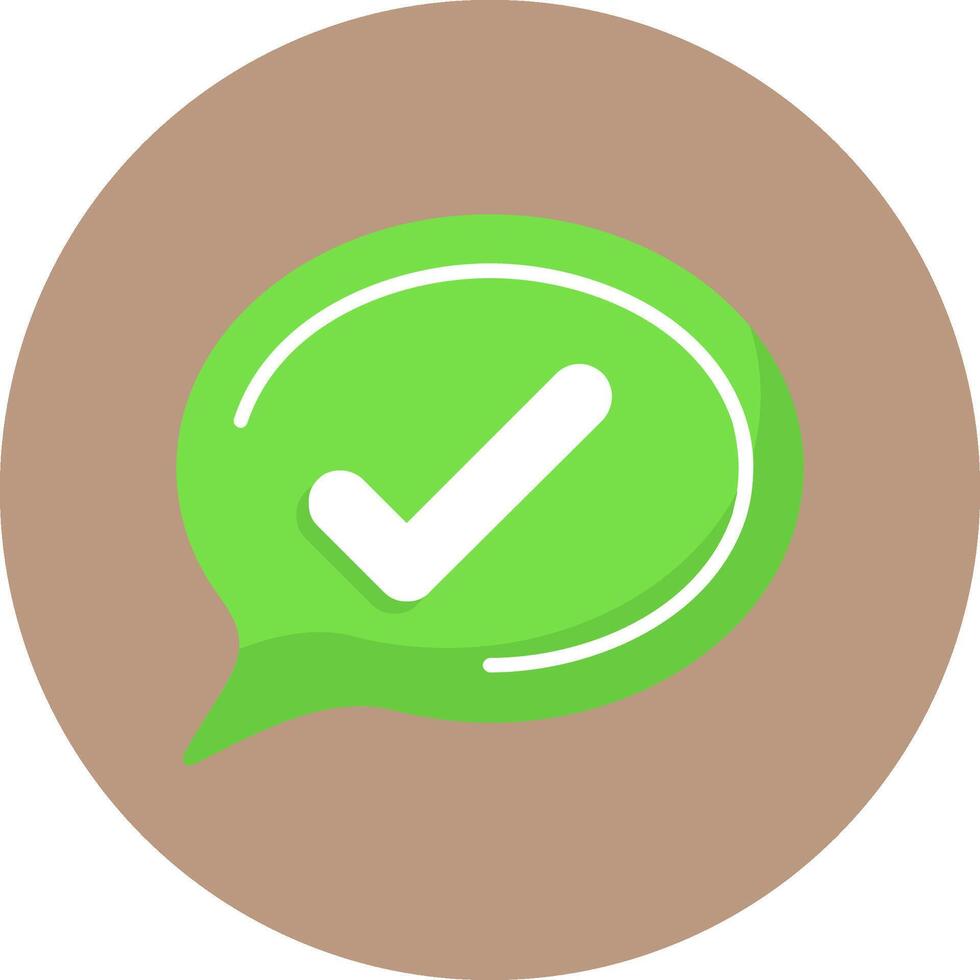 Checkmark Flat Circle Icon vector