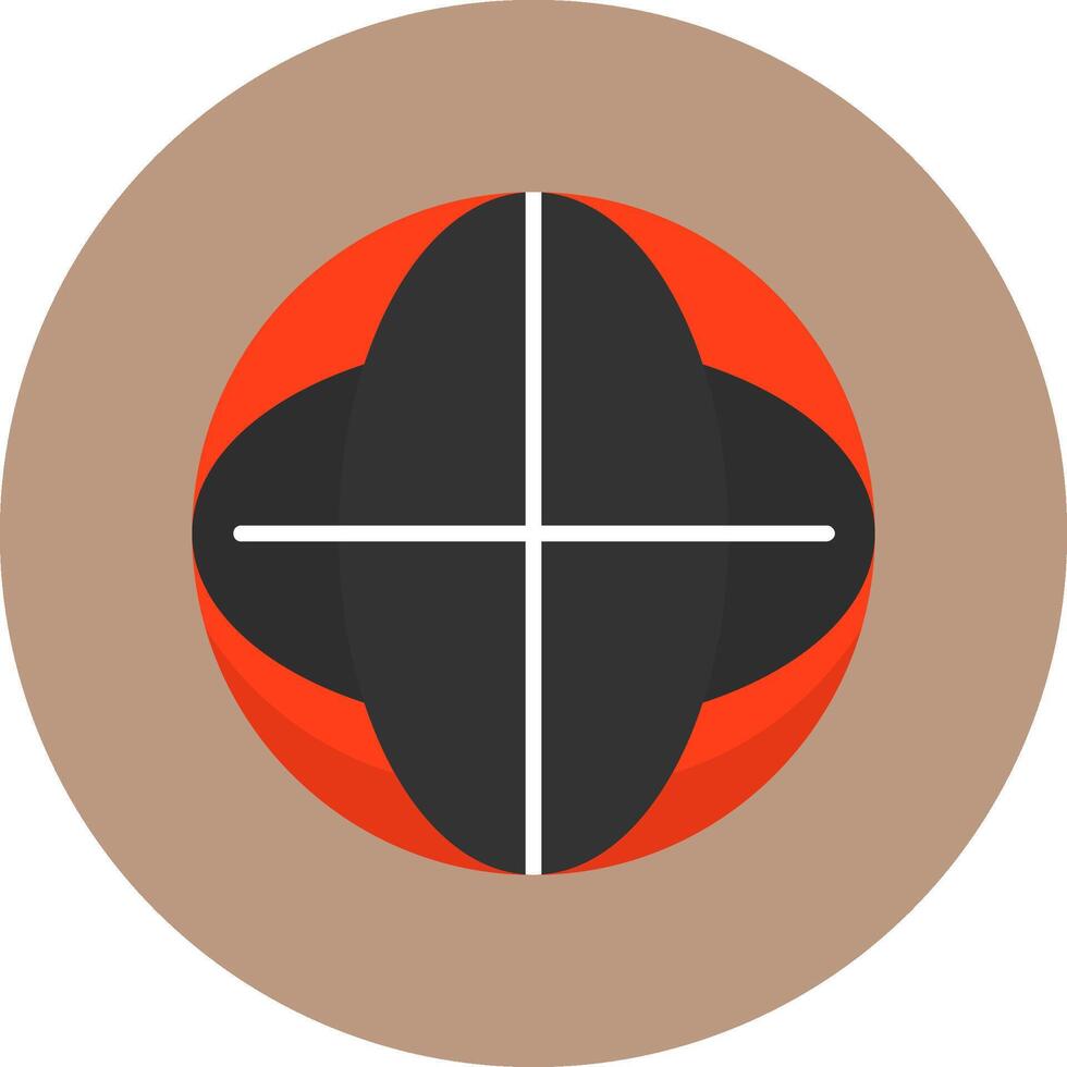 World Flat Circle Style Icon vector