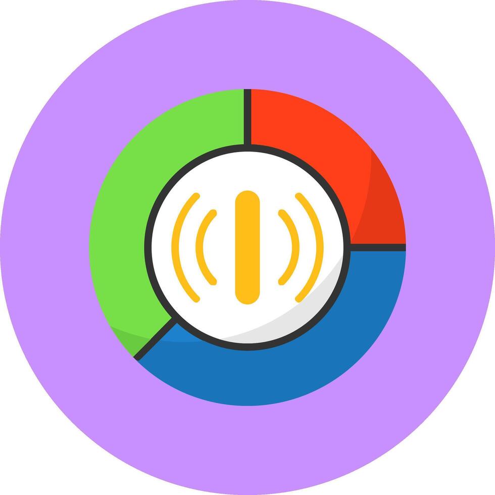 Data usage Flat Circle Style Icon vector