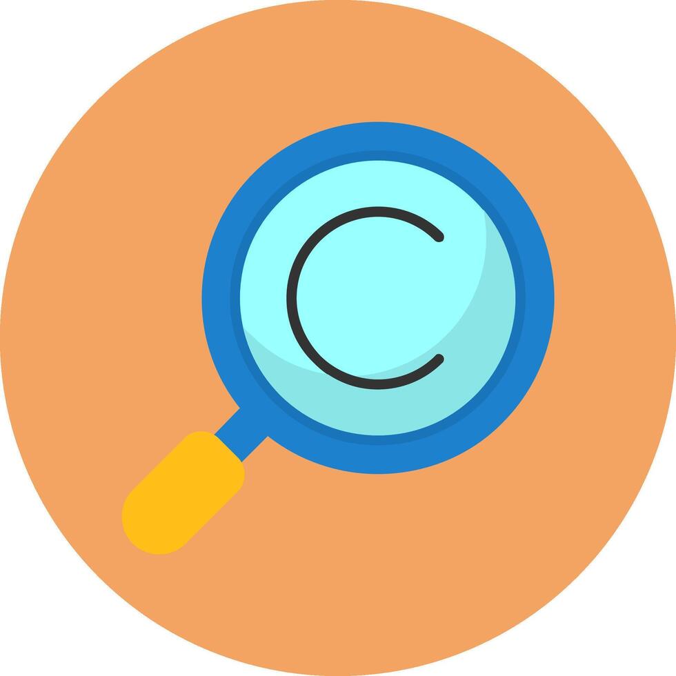 Search Flat Circle Icon vector
