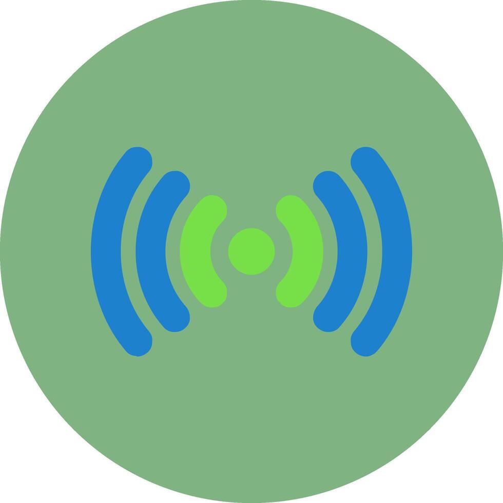Signal Flat Circle Style Icon vector