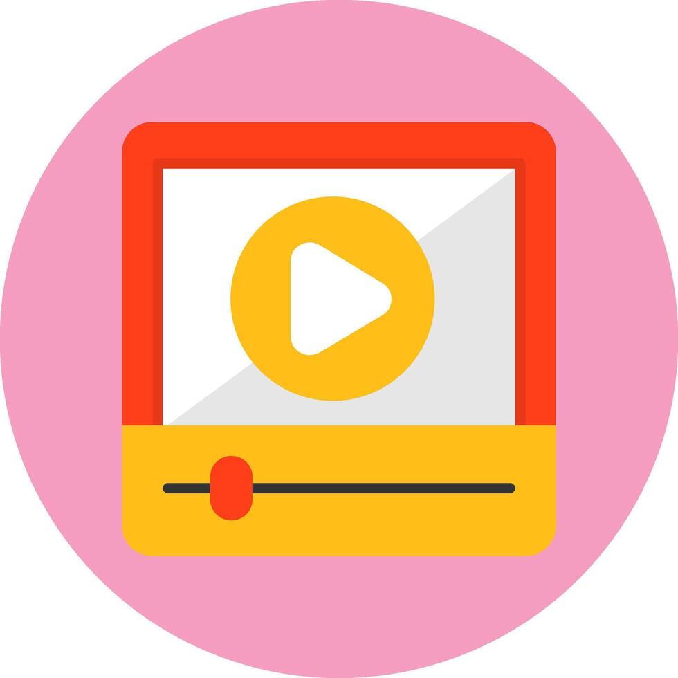 Play Flat Circle Icon Style vector