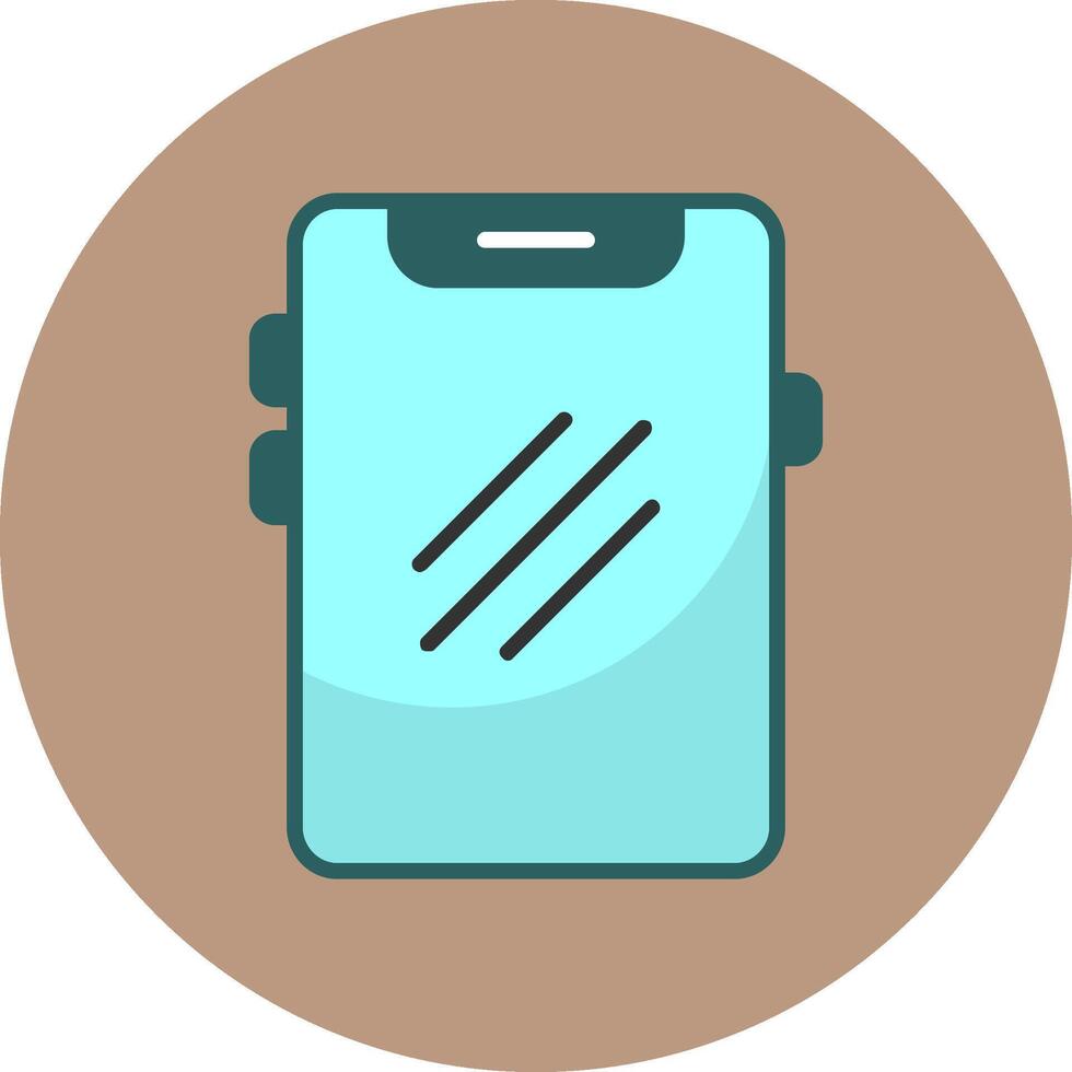 Phone Flat Circle Icon vector