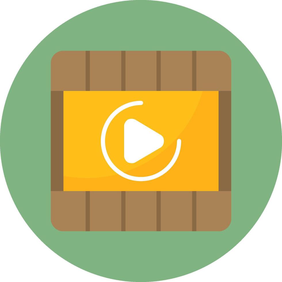 Media Playing Flat Circle Style Icon vector
