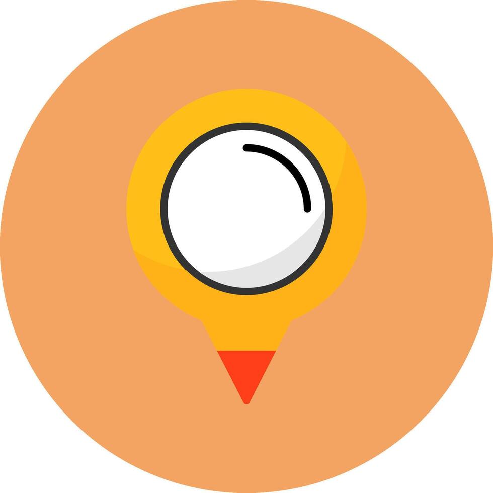 Pin Flat Circle Icon vector
