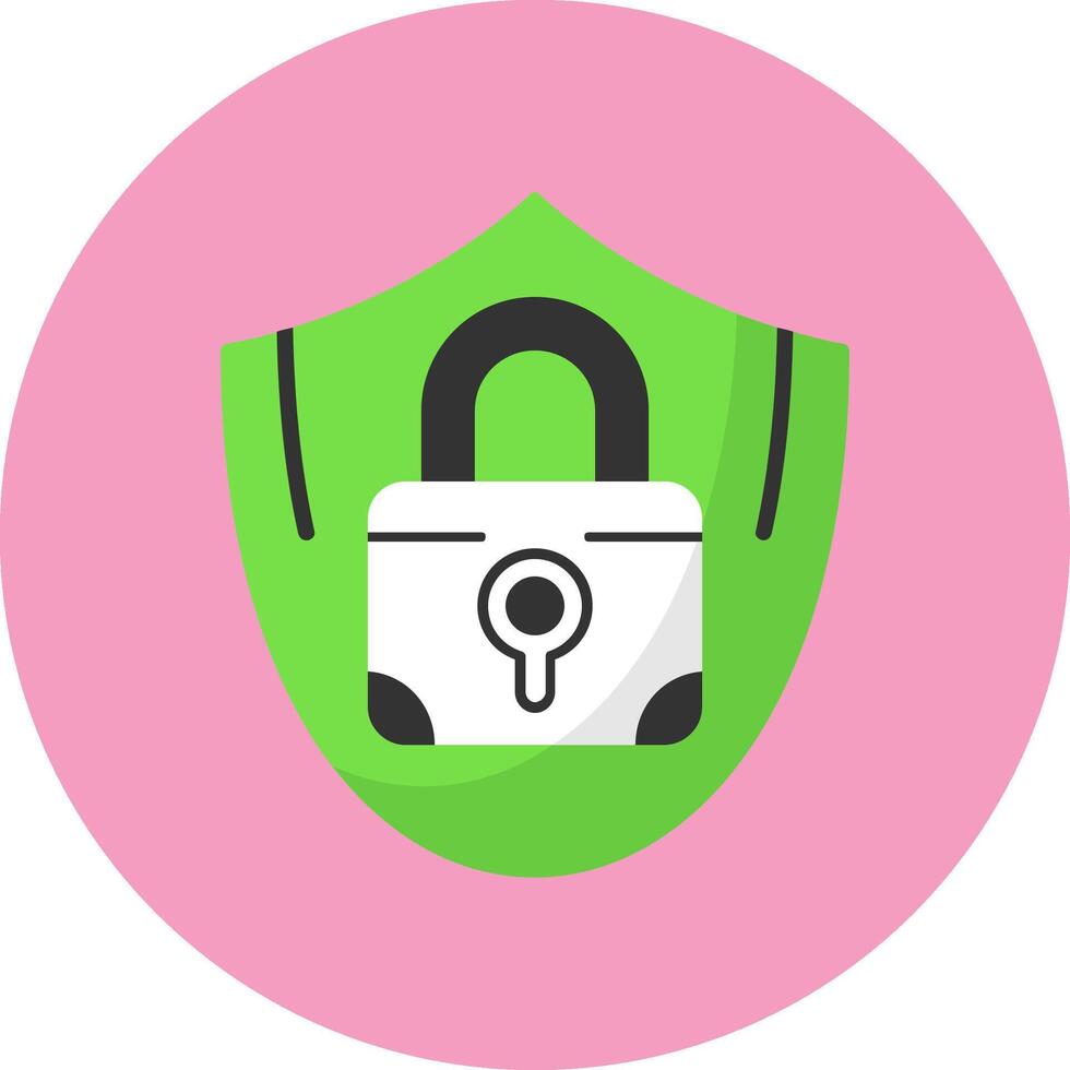 Privacy Flat Circle Style Icon vector