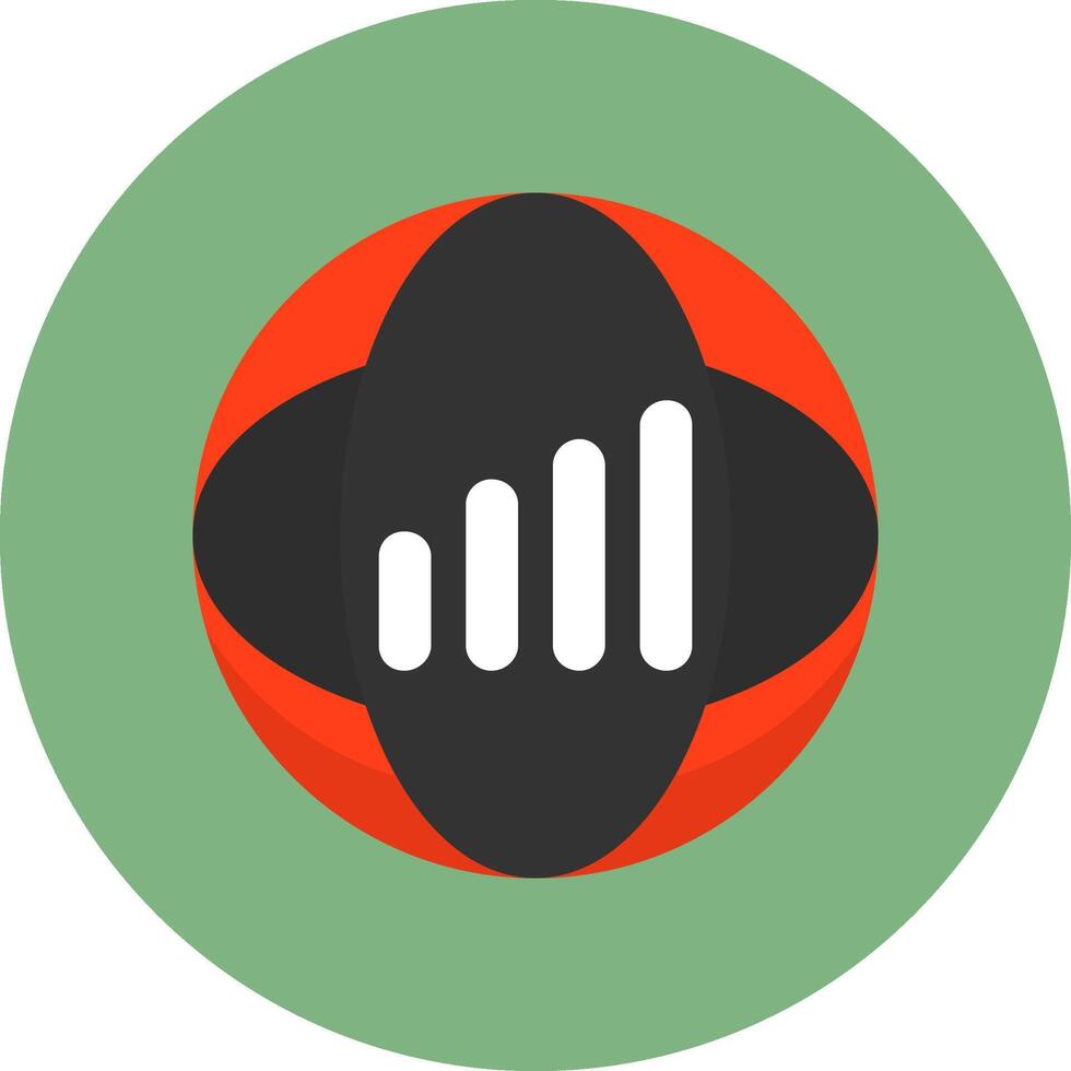 Signal strength Flat Circle Icon vector