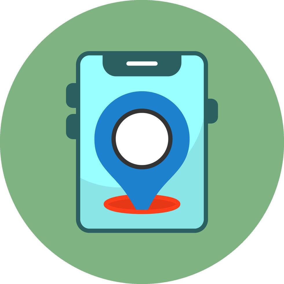Location Flat Circle Icon vector