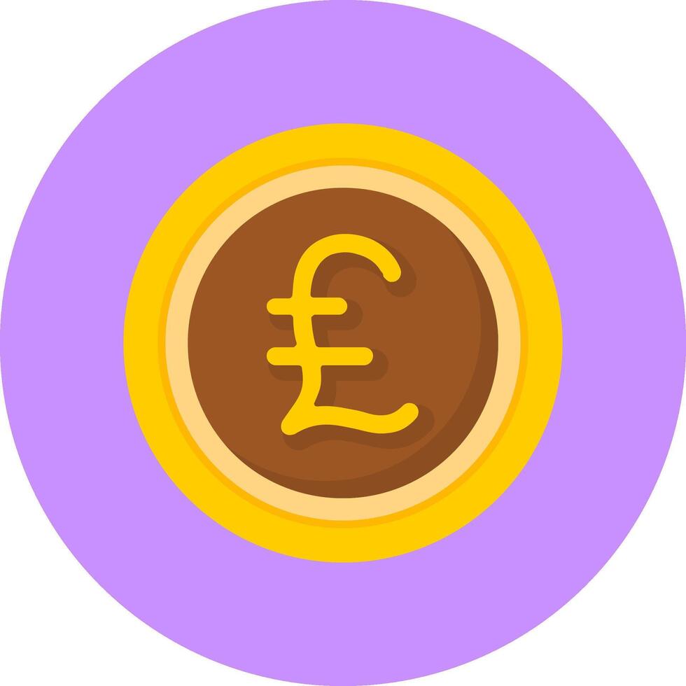 Italian Lira Sign Flat Circle Style Icon vector