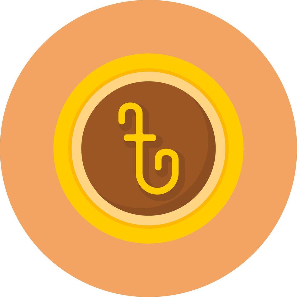 Bangladesh Currency Sign Flat Circle Style Icon vector