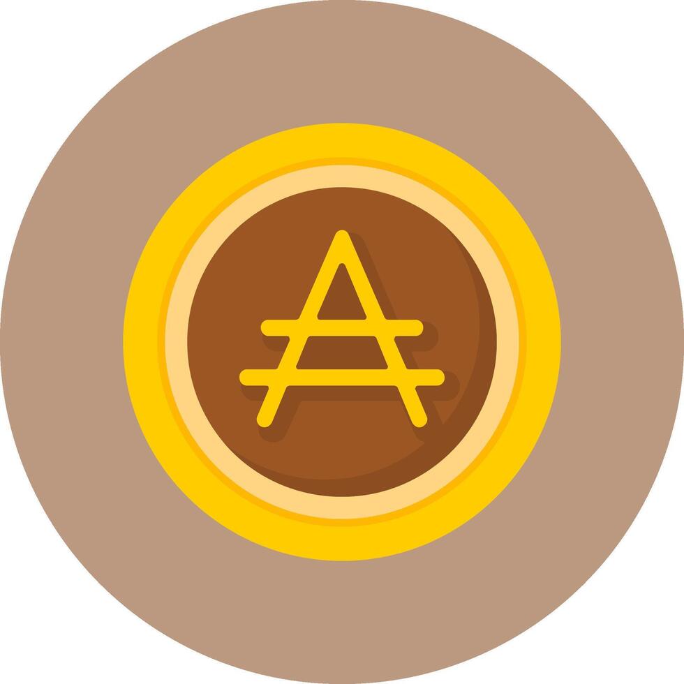 Argentine Peso Sign Flat Circle Style Icon vector
