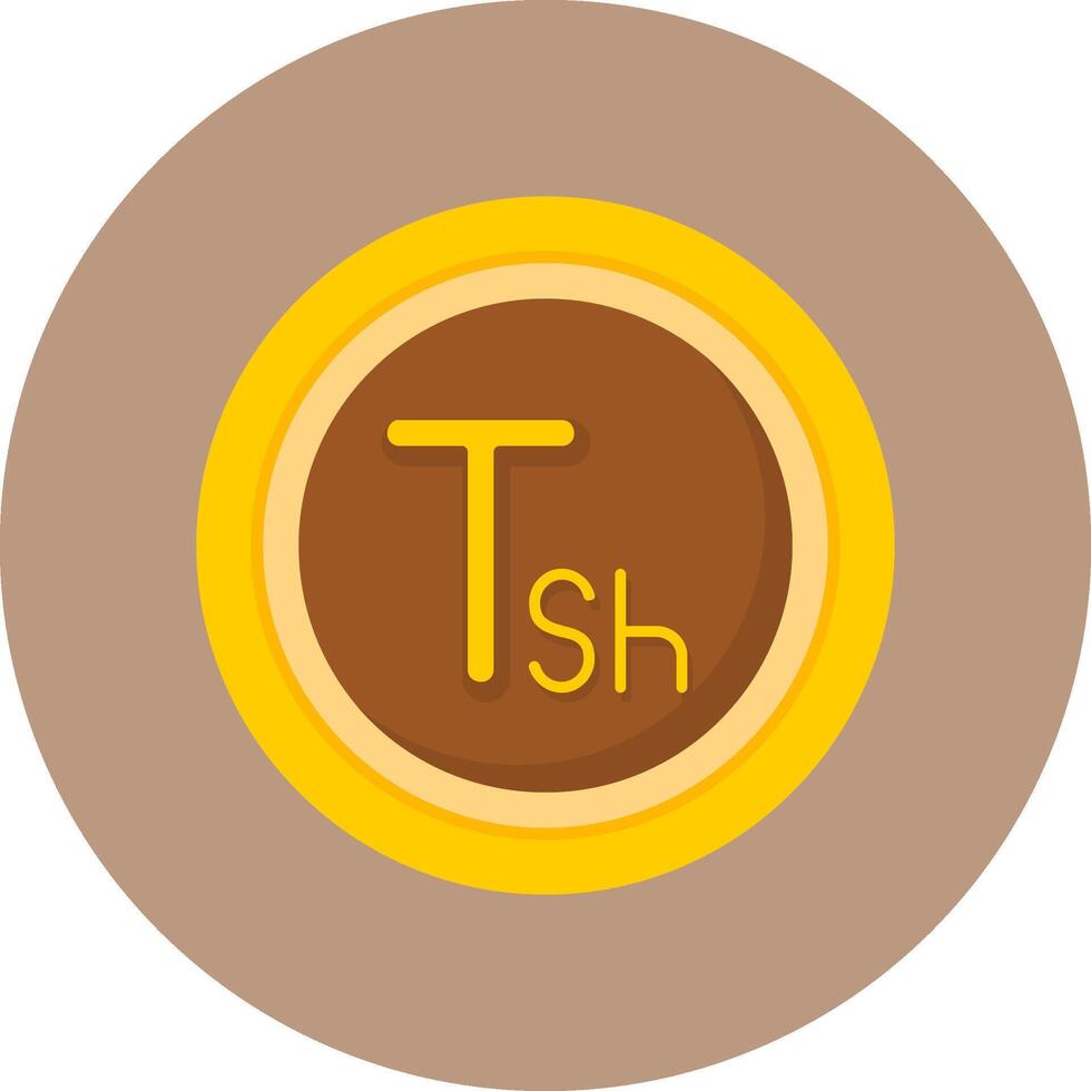 Tanzanian Shilling Sign Flat Circle Style Icon vector