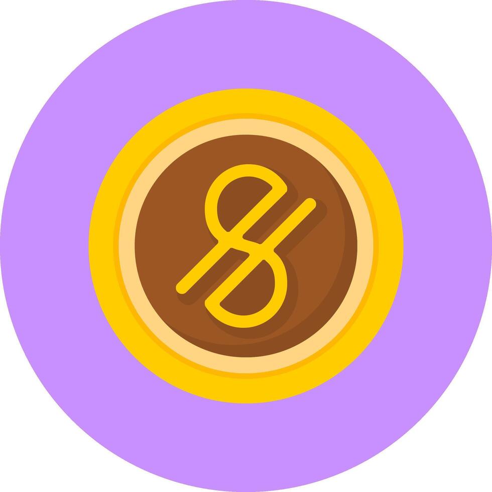 Uzbekistani Som Sign Flat Circle Style Icon vector