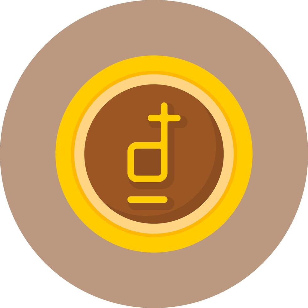Vietnamese Dong Sign Flat Circle Style Icon vector