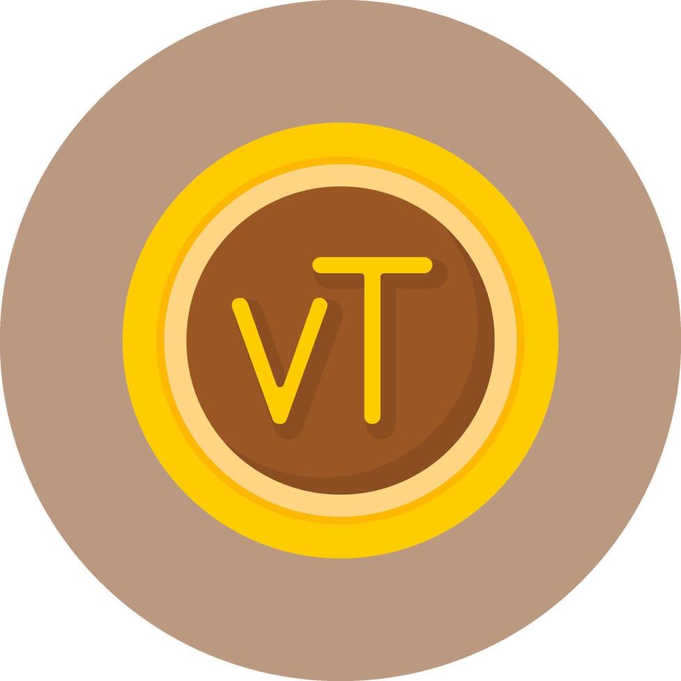Vanuatu Vatu Sign Flat Circle Style Icon vector