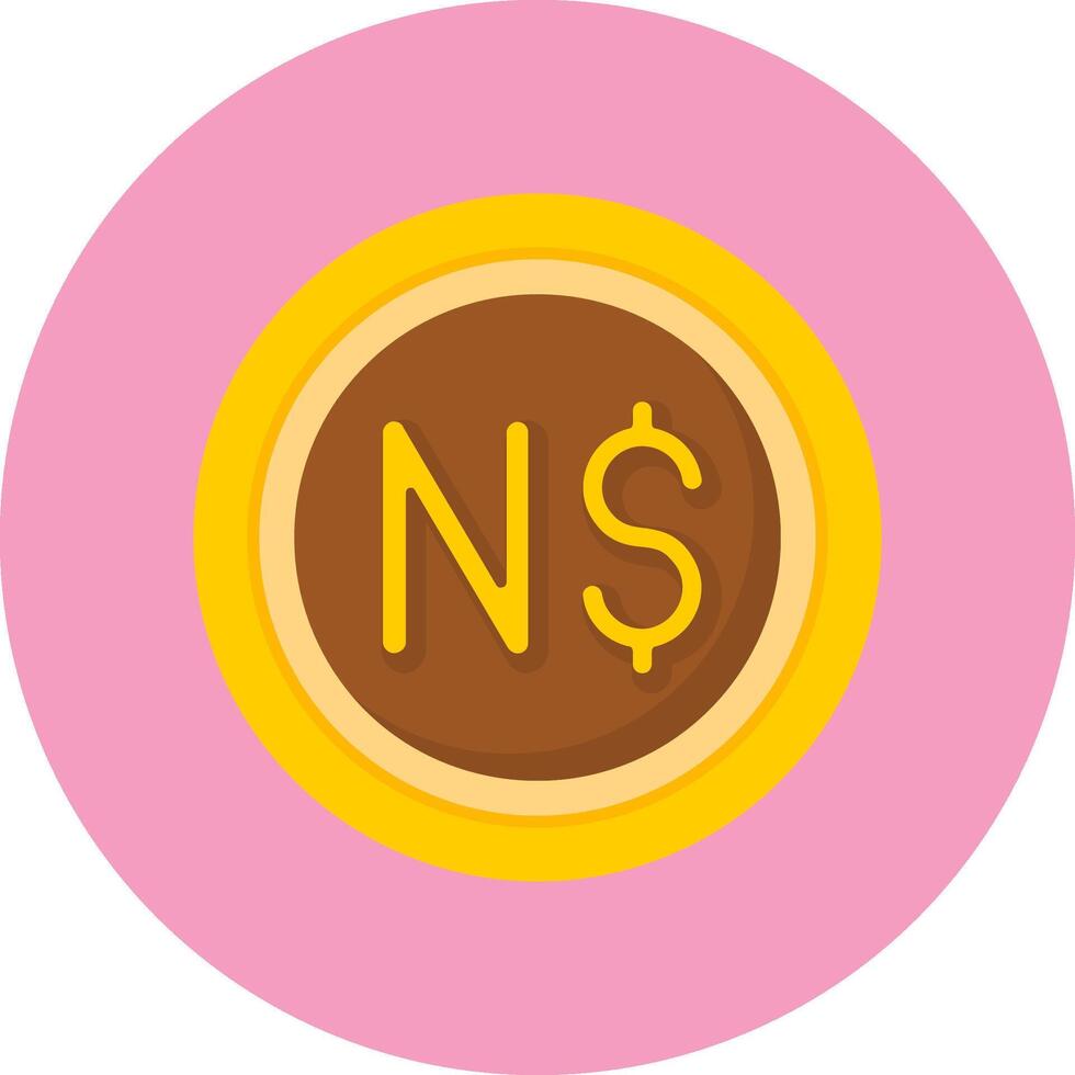 Kiribati Dollar Sign Flat Circle Style Icon vector
