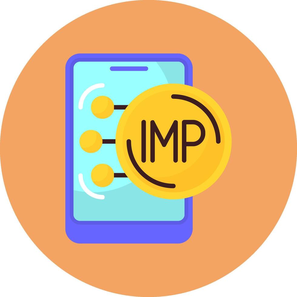 Isle of Man Pound Flat Circle Style Icon vector