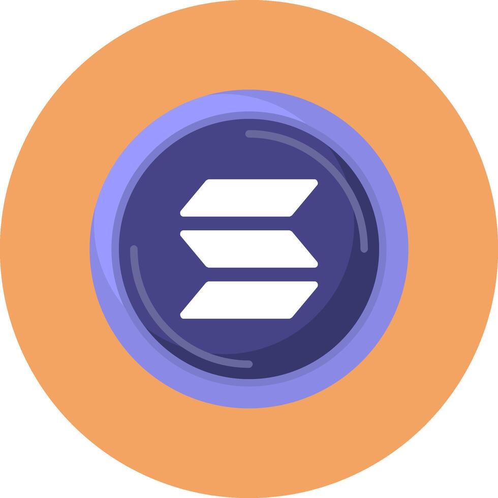 Solana Flat Circle Style Icon vector