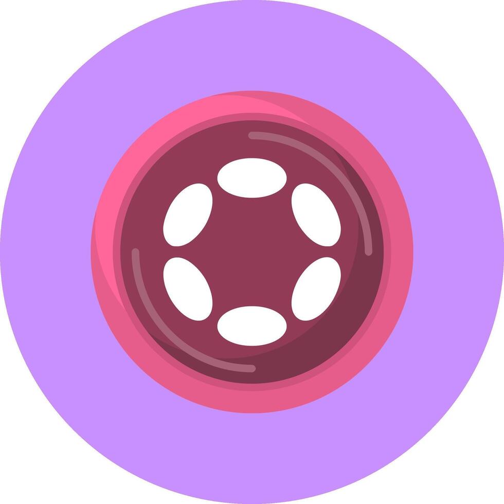 Polkadot Flat Circle Style Icon vector