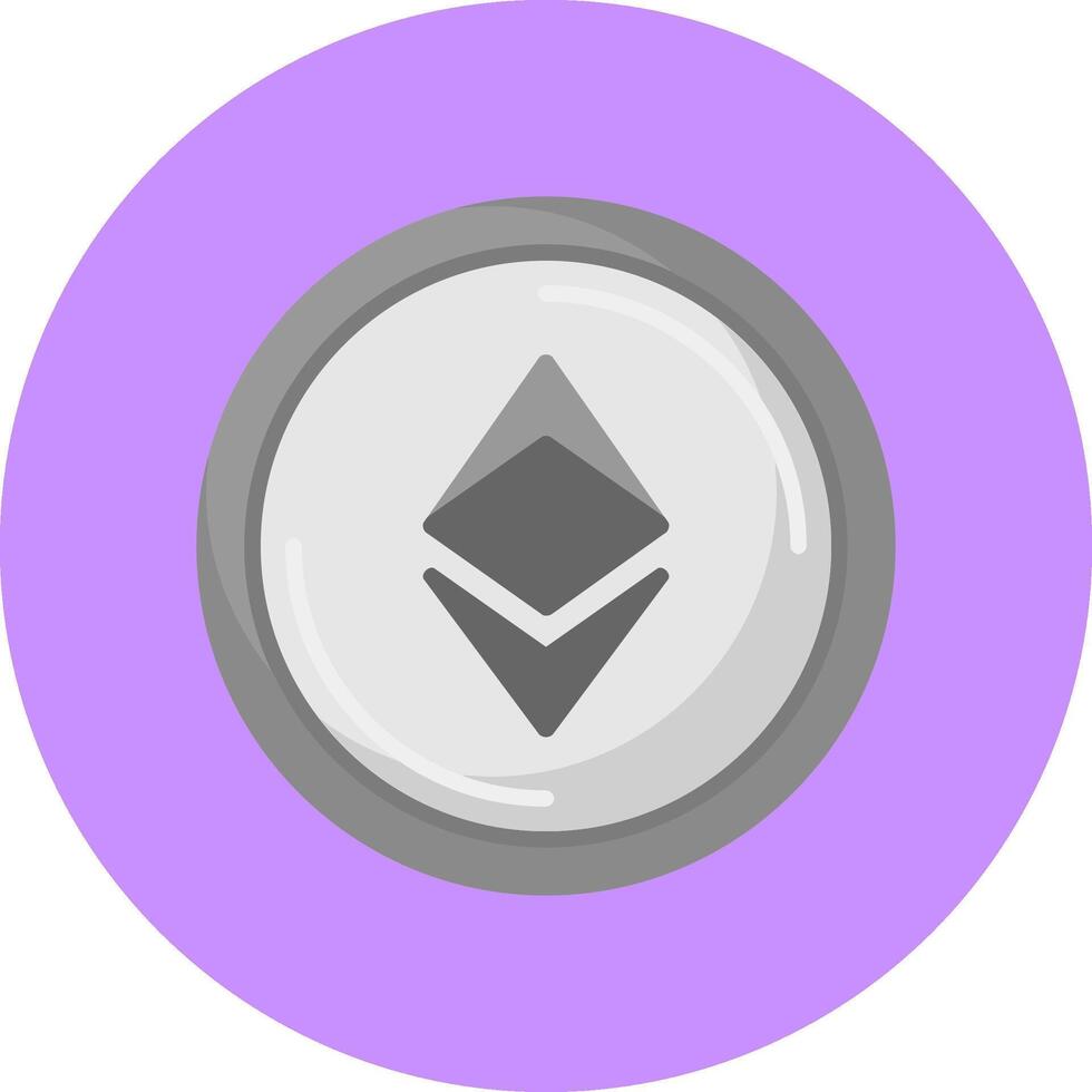 Ethereum Flat Circle Icon Style vector
