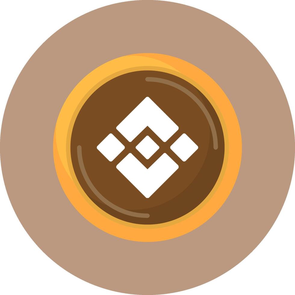 Binance Coin Flat Circle Style Icon vector