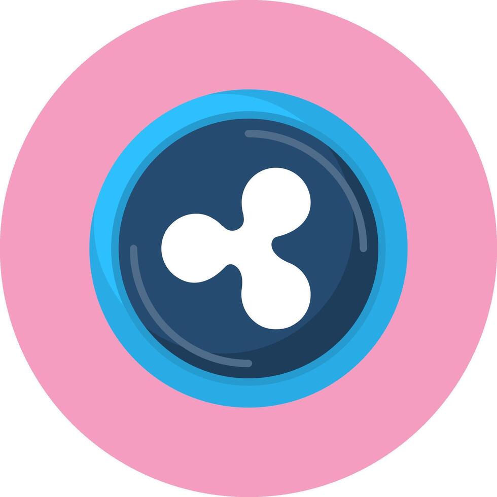 Ripple Flat Circle Icon Style vector